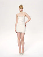 Pearl Strap Mini Dress