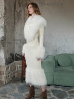 Vela Reversible Faux Fur Wool Blend Jacket
