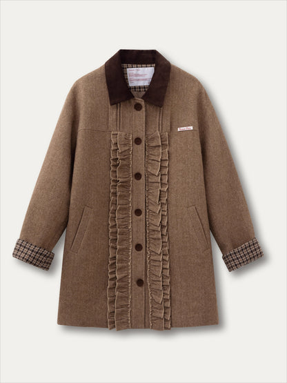 Houndstooth Reversible Jacket Pleated Skirt Set