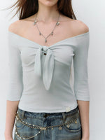 Off-Shoulder Tie Top