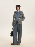 Minimalist Pleated Wide Leg Trousers