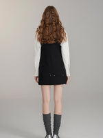 Black Knitted Strap Dress