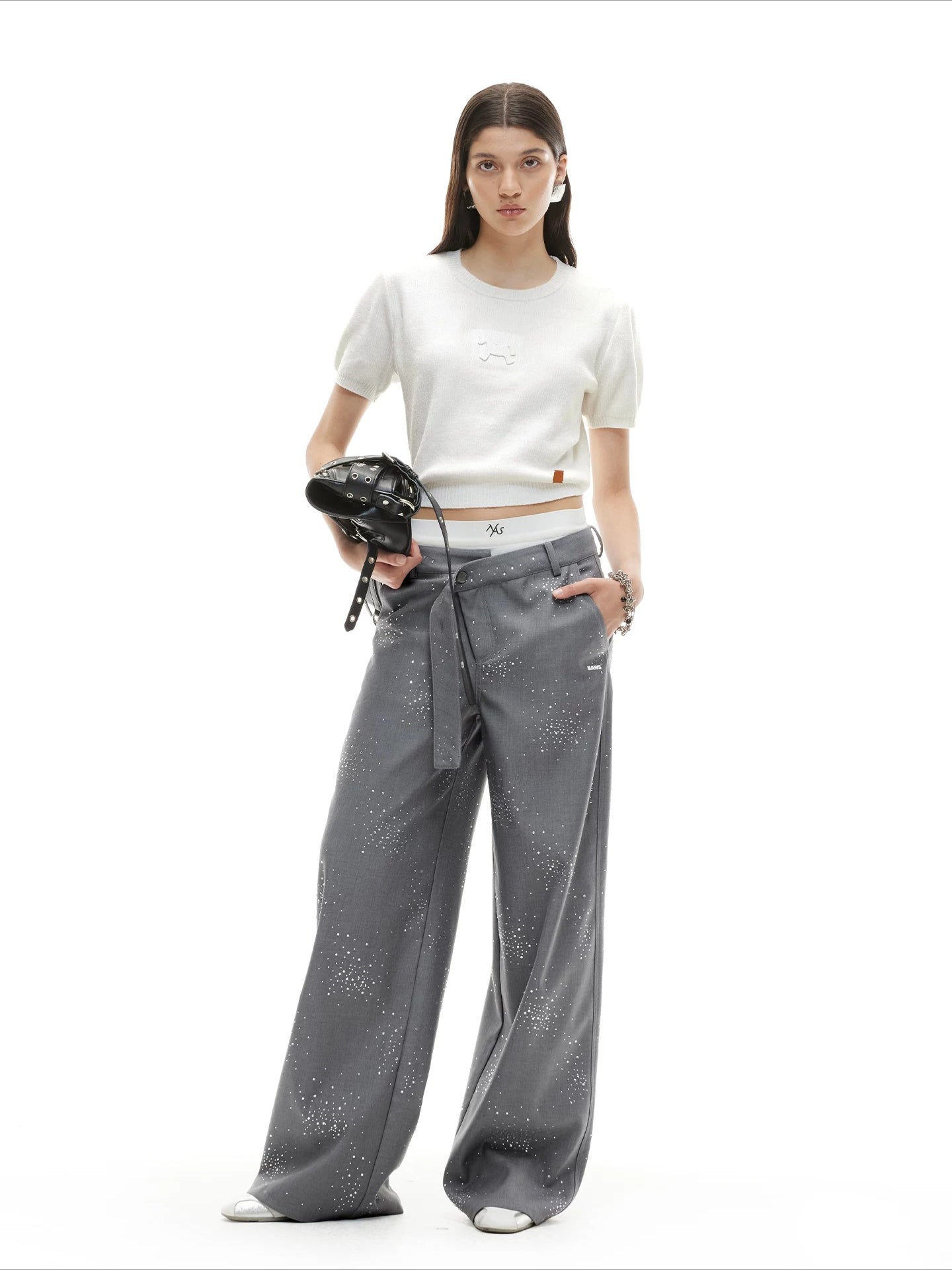 Pony Knit Cropped Tee
