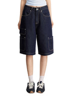 Cargo Denim Bermuda Shorts