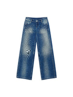 Vintage Washed Lightning Whisker Straight Jeans