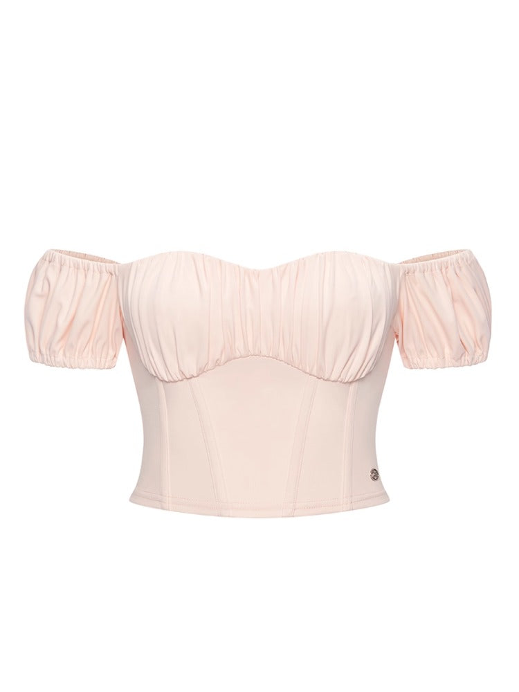 One-shoulder Fishbone Top &amp; Skirt Set