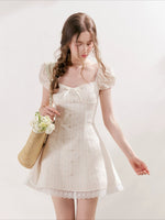 Pink Floral Lace Dress