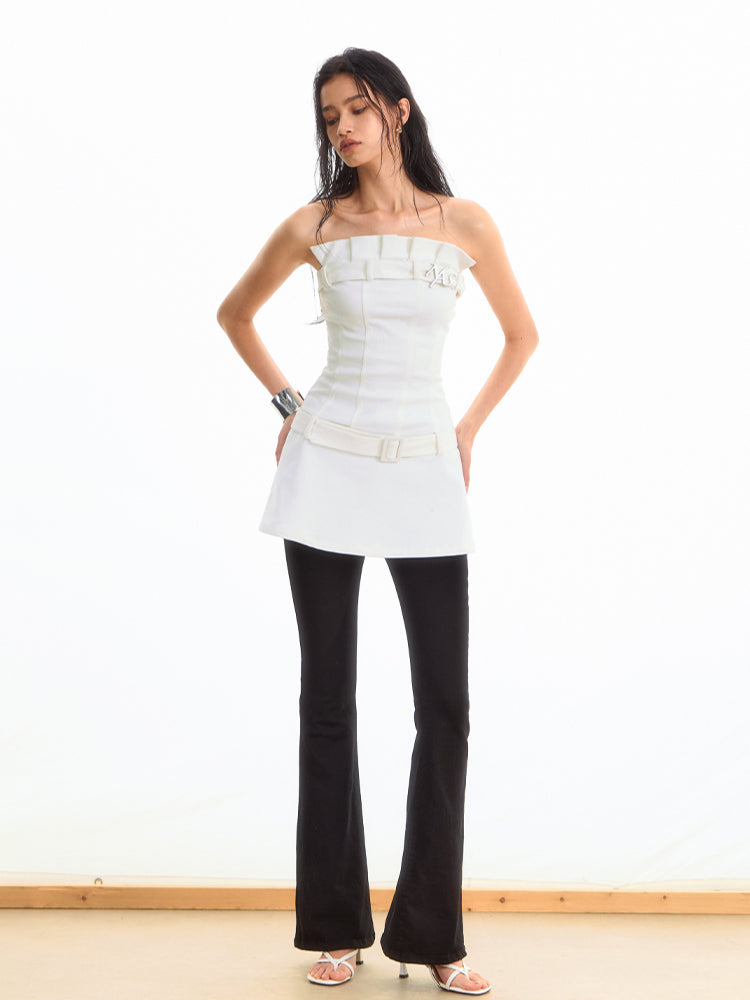 Bouquet Pleated Waist Dress