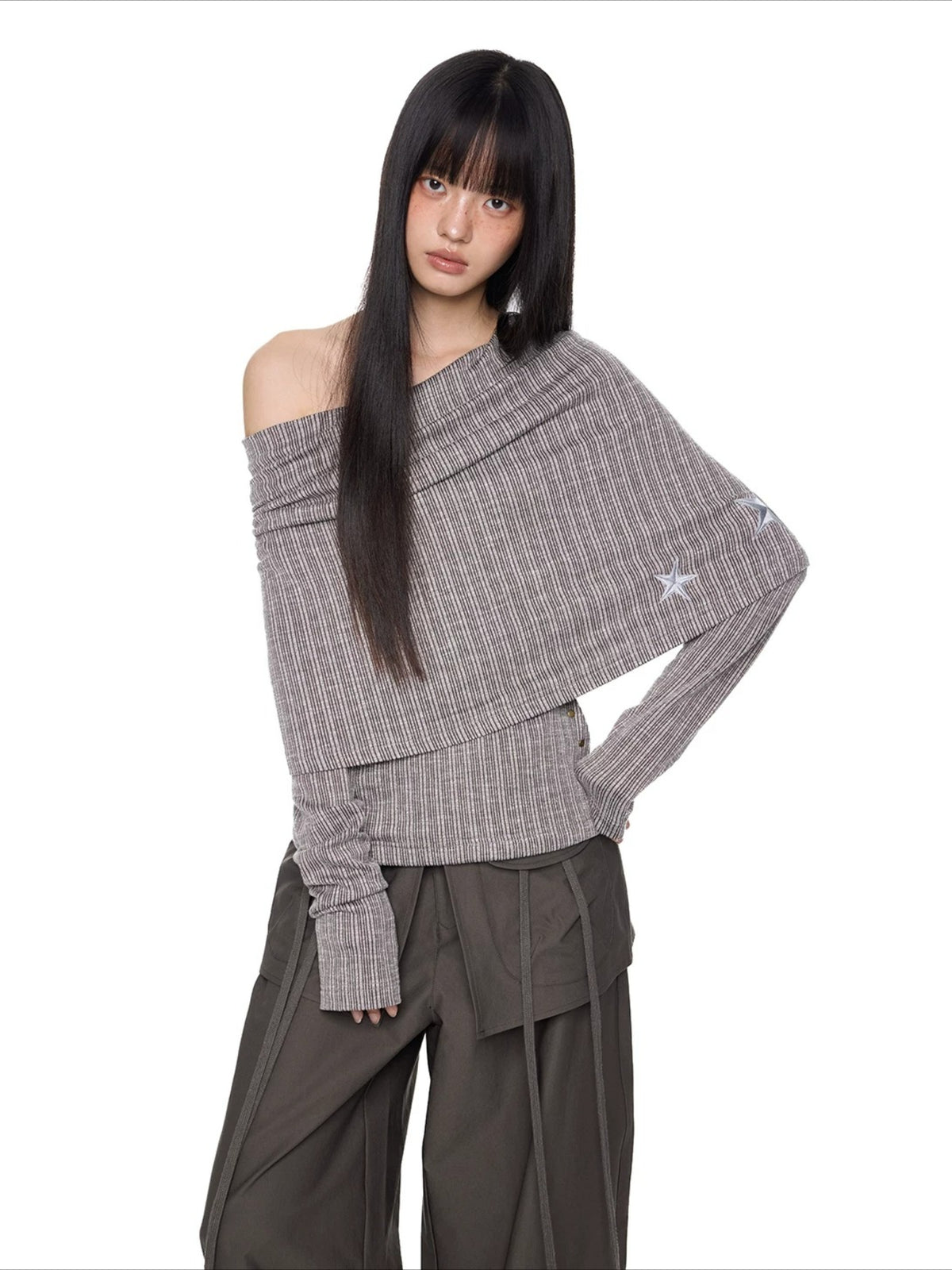 Off Shoulder Knit Top