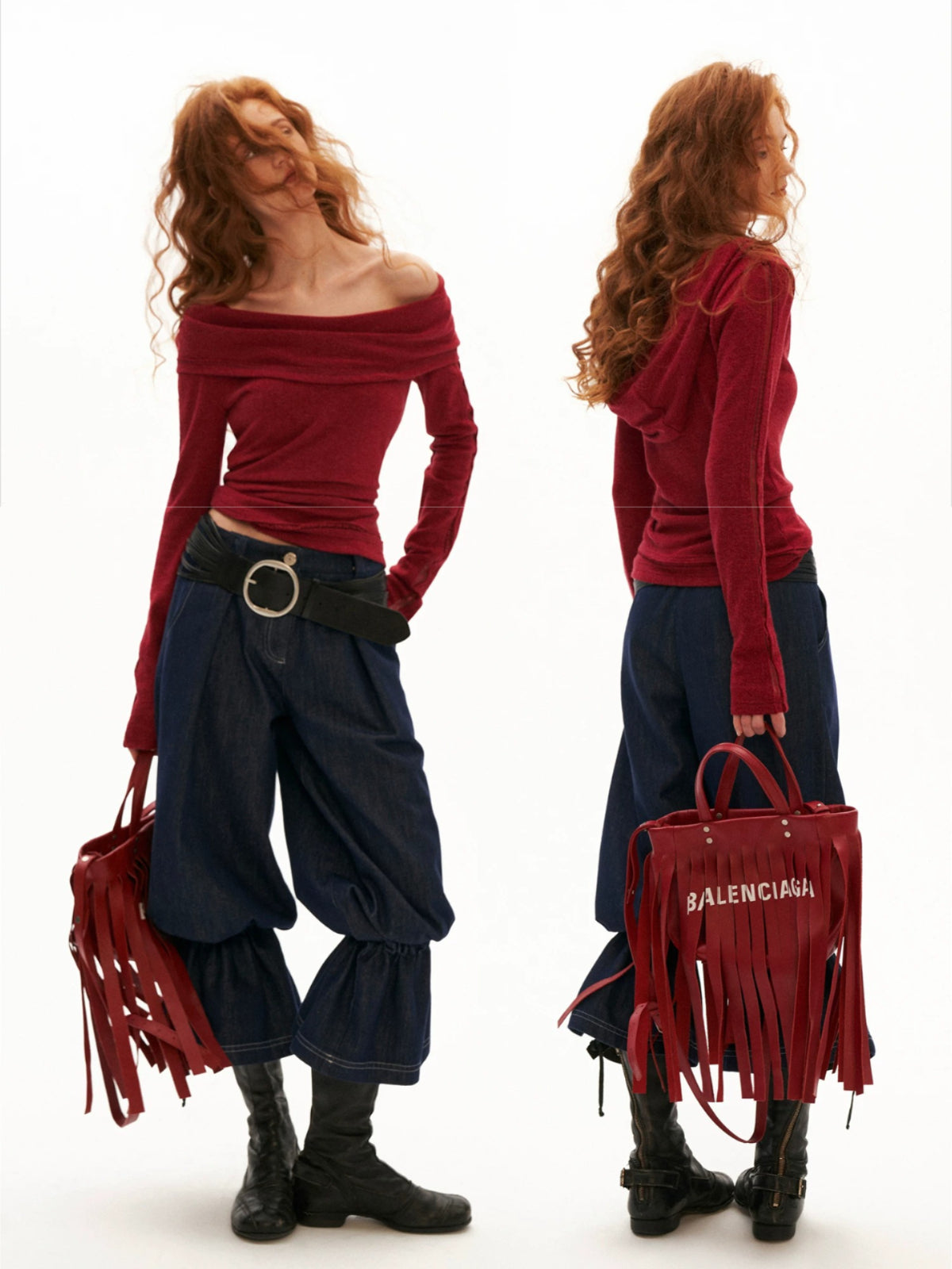 Soft Draped Off Shoulder Fitted Top