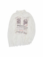 Cat Print Oversized Lace Shirt