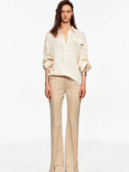 Satin Flare Pants