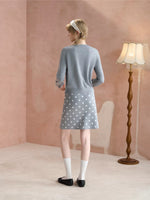 Polka Dot Knit Two-Piece Set