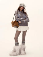 Belted Mohair Pleated Skort
