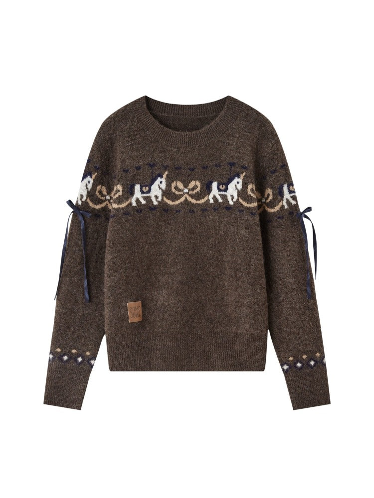 Carousel Jacquard Knit Sweater