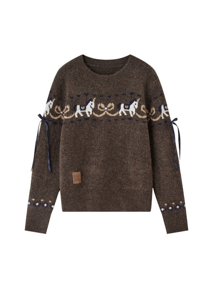Carousel Jacquard Knit Sweater
