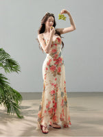 Printed Chiffon Fishtail Dress