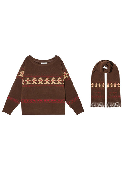 Fair Isle Gingerbread Sweater Set