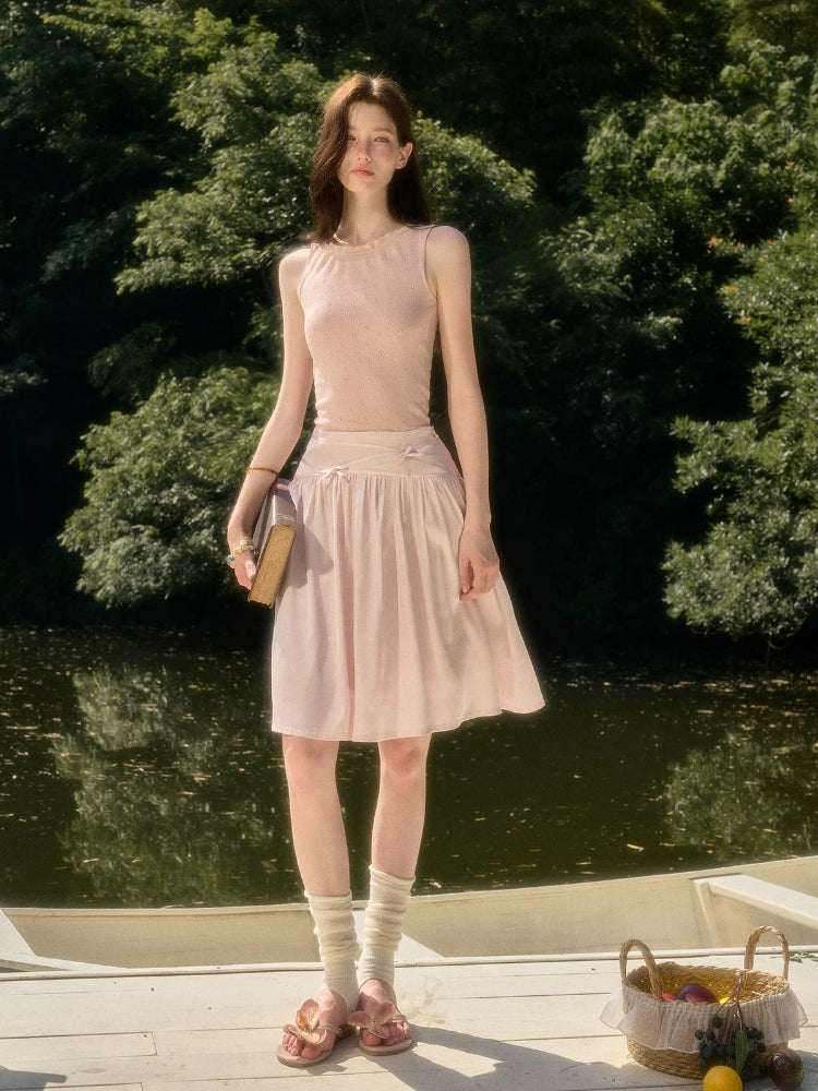 Floral Satin Skirt