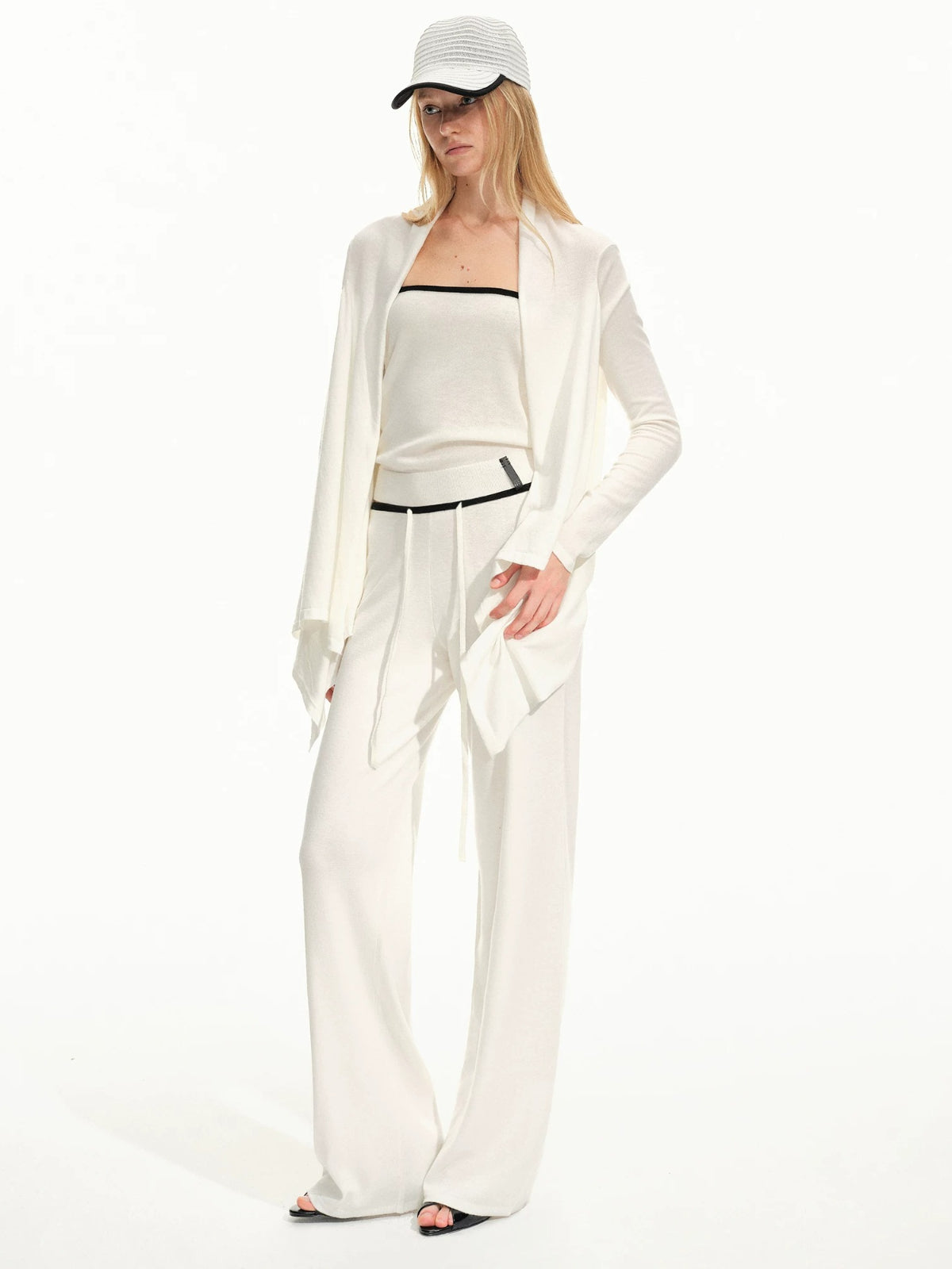 Knit Cardigan Three Piece Set