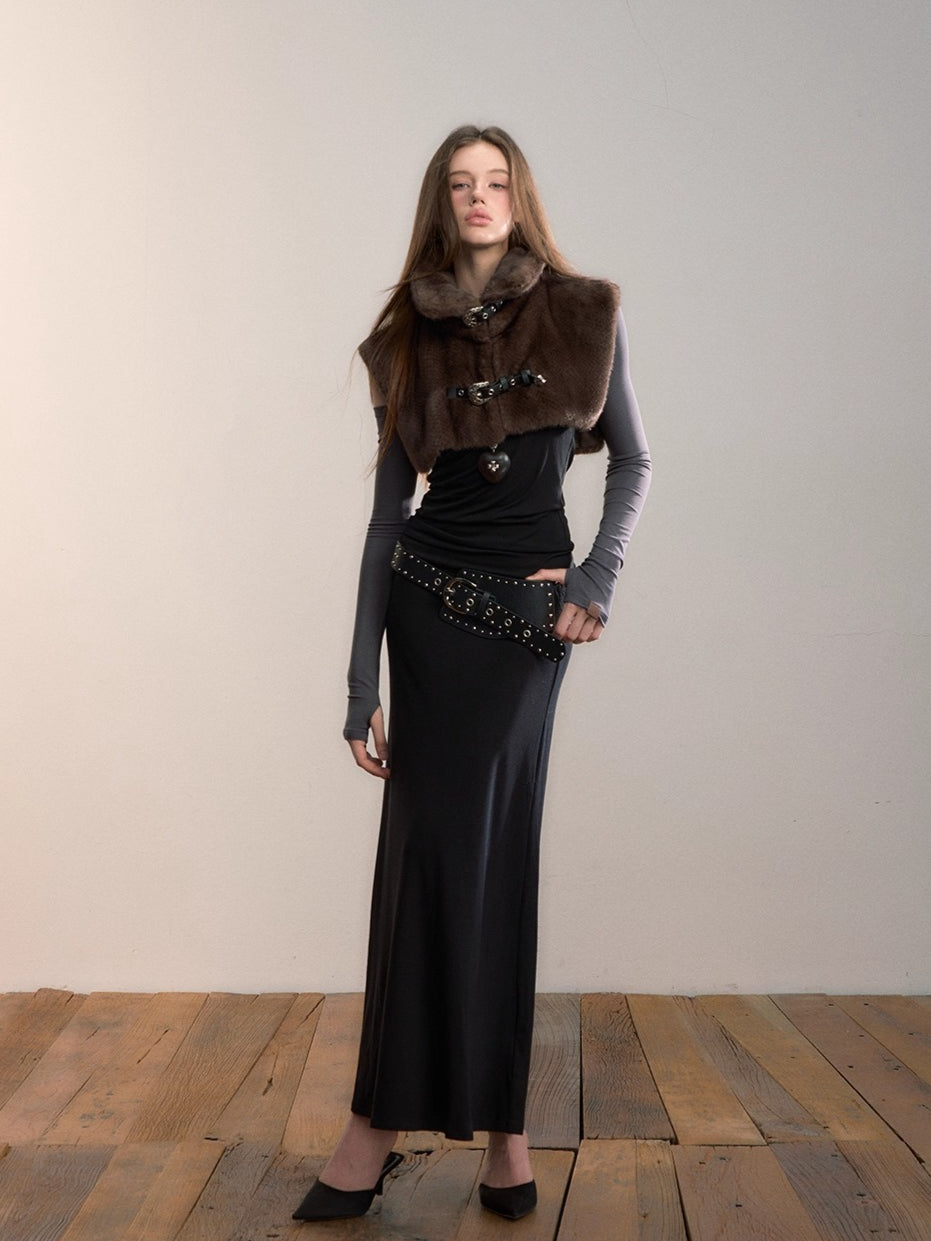 Faux Fur Cape Vest