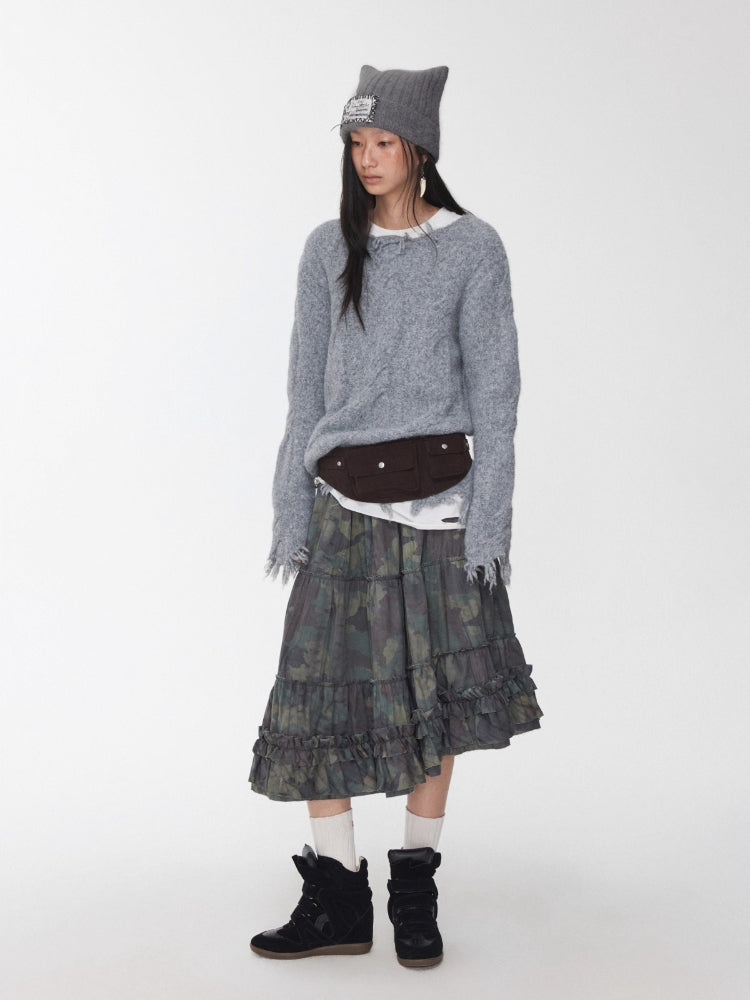 Cable Wool Brushed Sweater