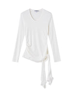 Sweetheart Neck Asymmetric Ruched Top