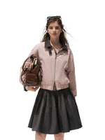 Pink Reversible Houndstooth Jacket