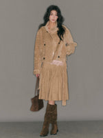 Stand Collar Cropped Fur Jacket