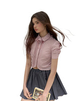 Puff Sleeve Striped Shirt