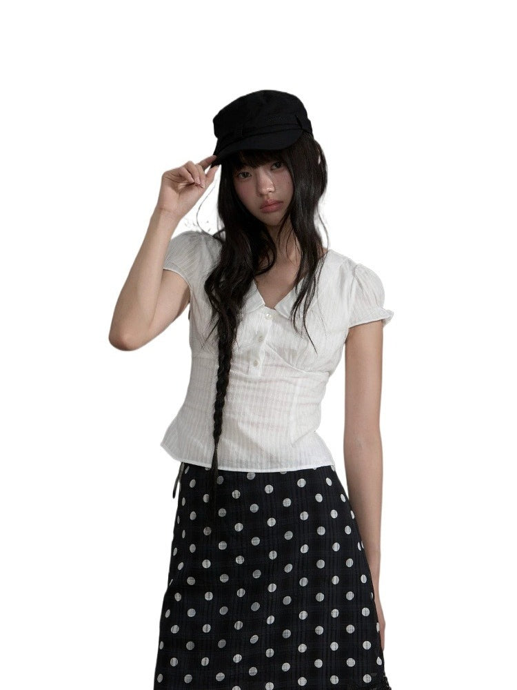 Textured Doll Collar Top