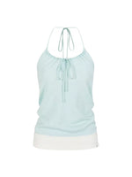 Contrast Halter Knit Top