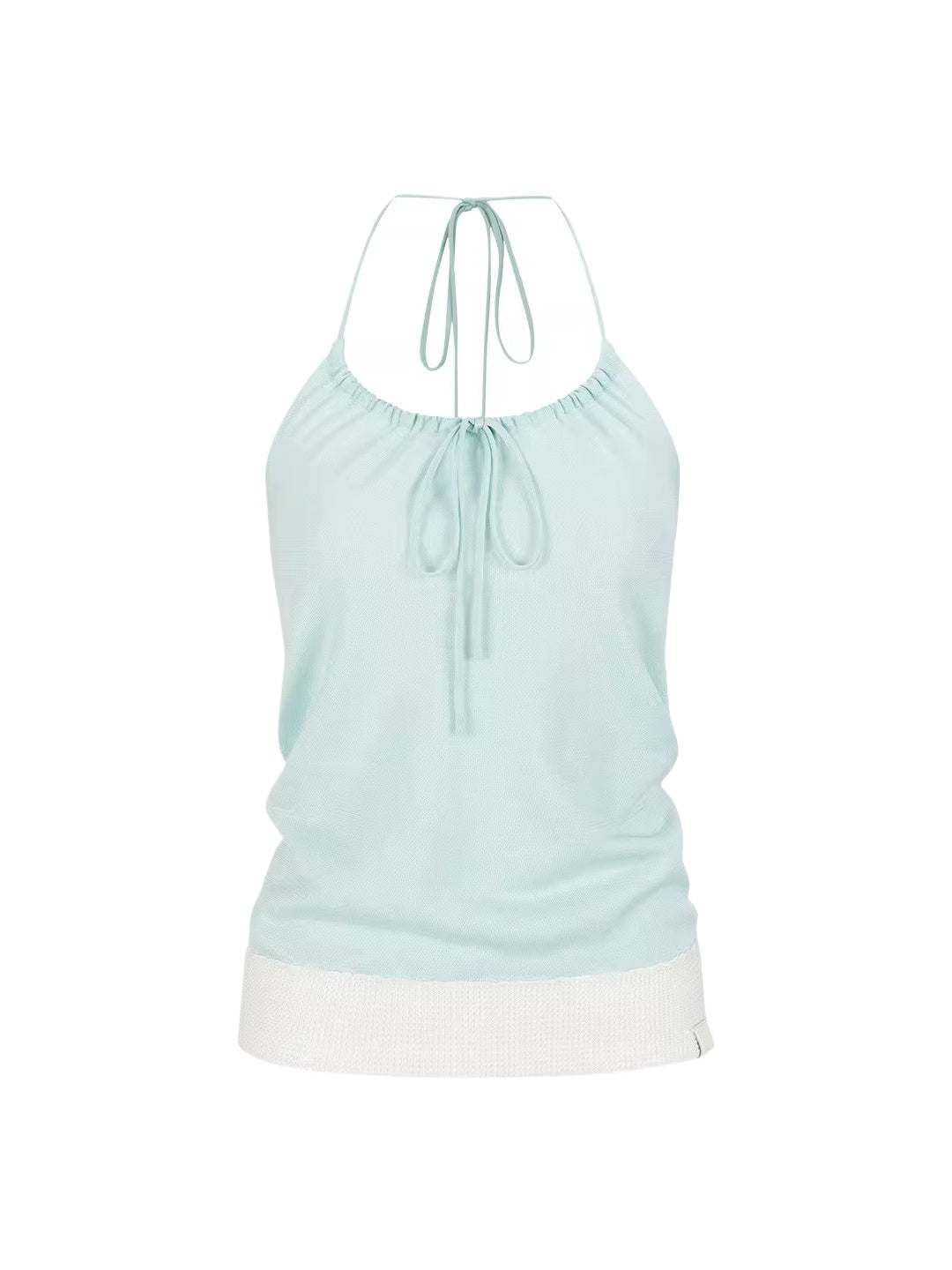 Contrast Halter Knit Top