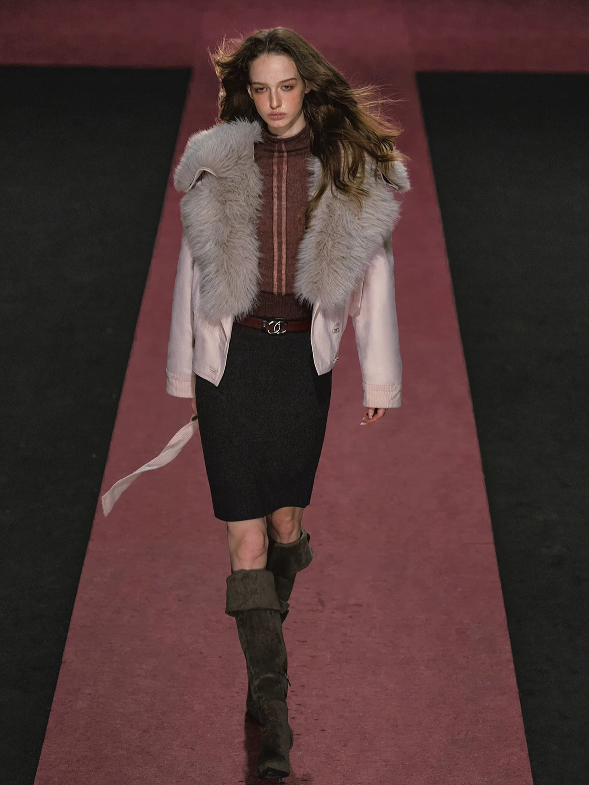 Fur Collar Oversized Jacket