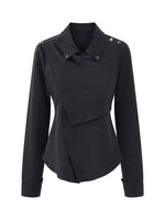 Korean Asymmetric Collar Shirt
