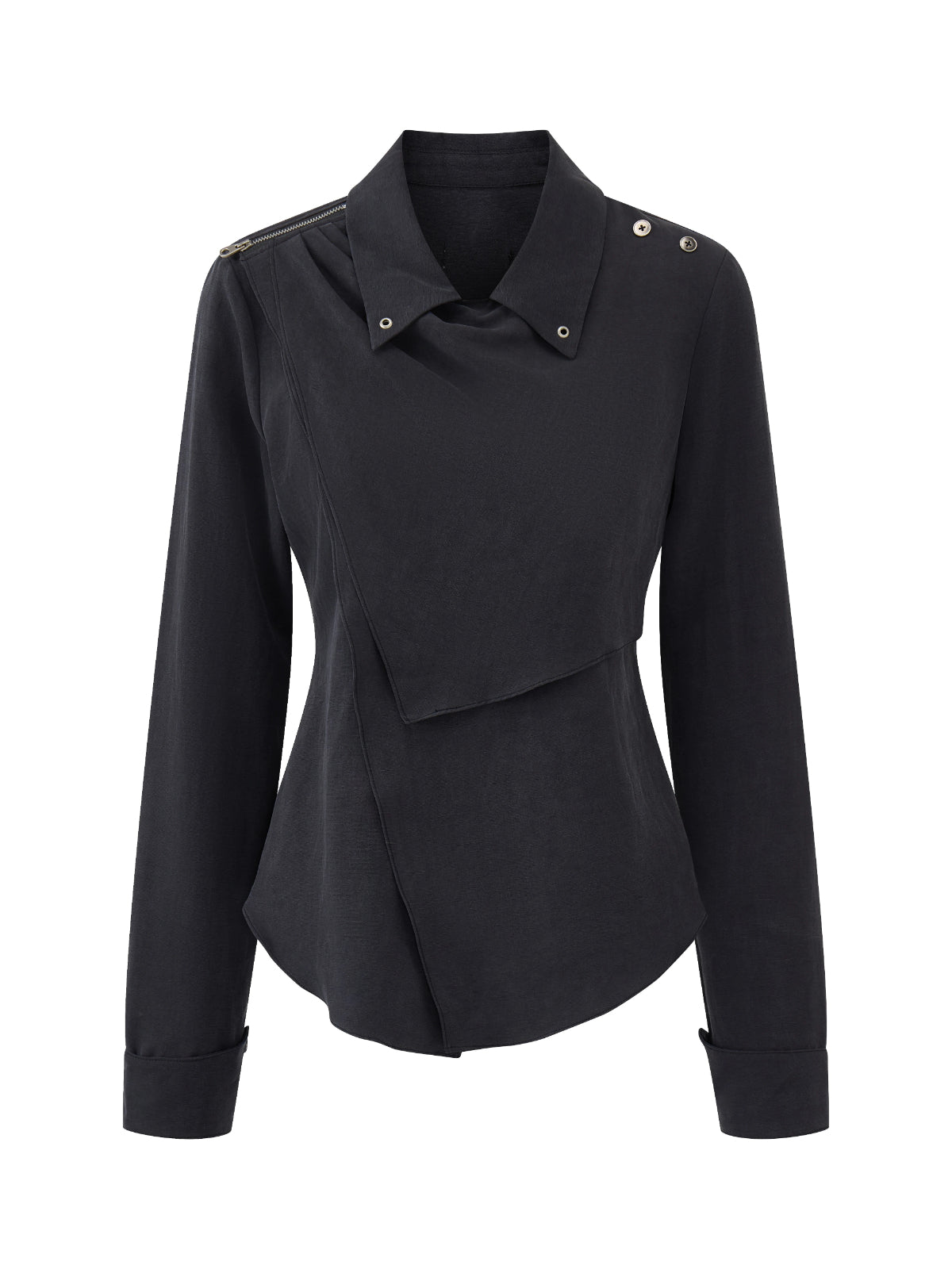 Korean Asymmetric Collar Shirt