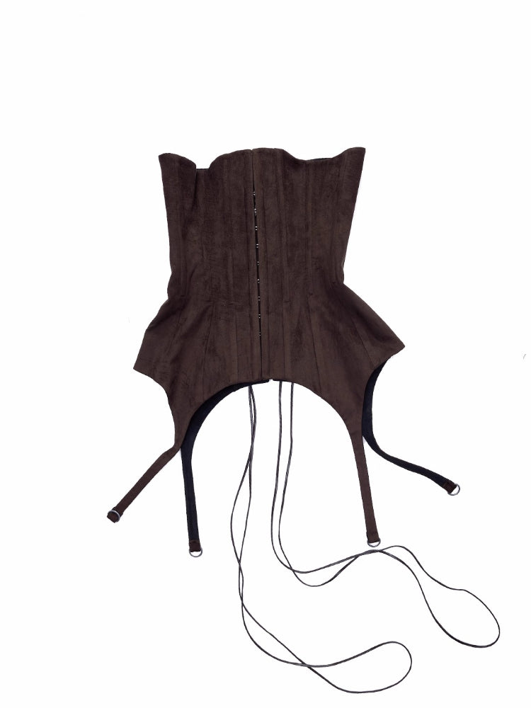 Suede Garter Corset Belt