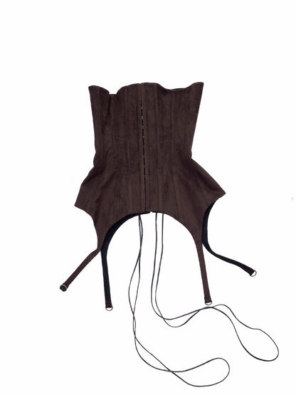 Suede Garter Corset Belt