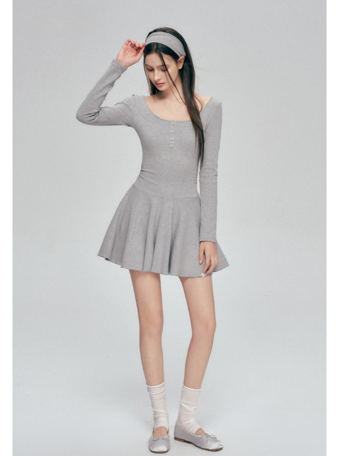 Square Neck A-Line Dress