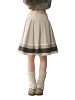 Floral Patchwork A-Line Midi Skirt