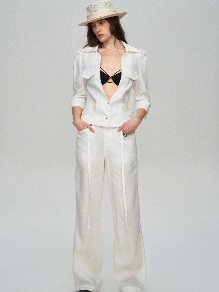 Lyocell Linen Shirt Pants Set