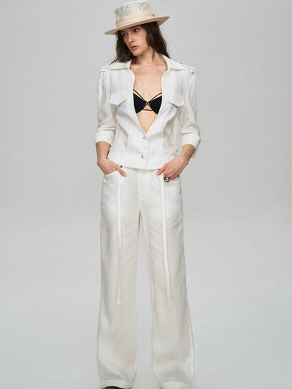 Lyocell Linen Shirt Pants Set