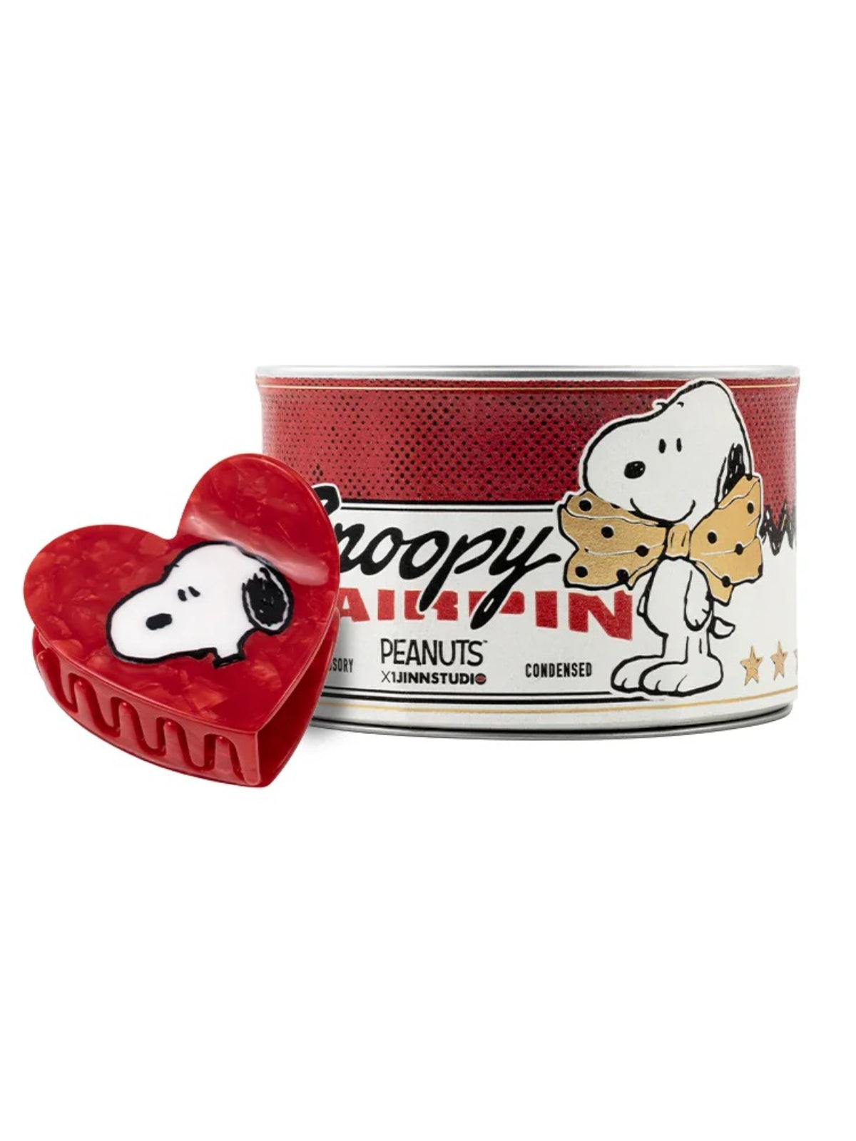 Snoopy Heart Acetate Hair Clip