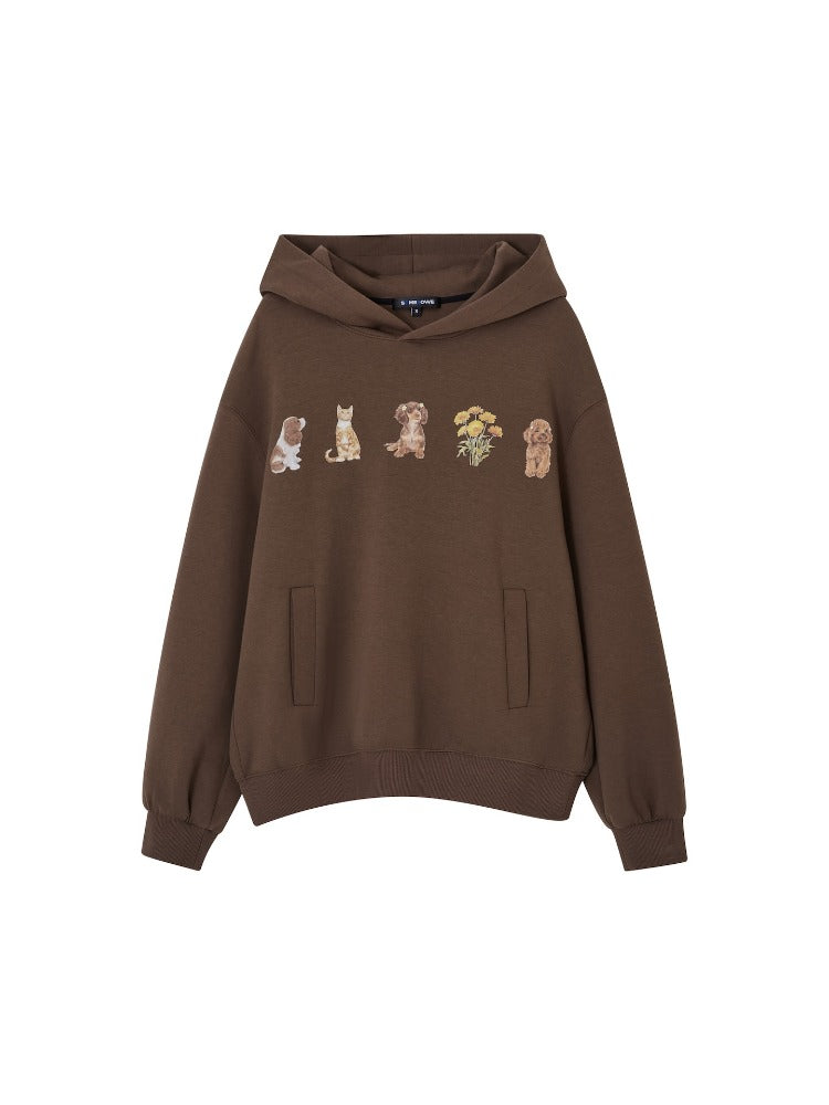 Gray &amp; Brown Pet Party Hoodie