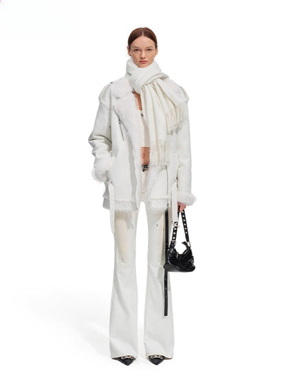 Classic Wool Blend Tassel Scarf