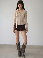 Rivet Cuffed Cargo Shorts