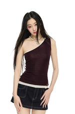 Asymmetrical Knit Tank Top