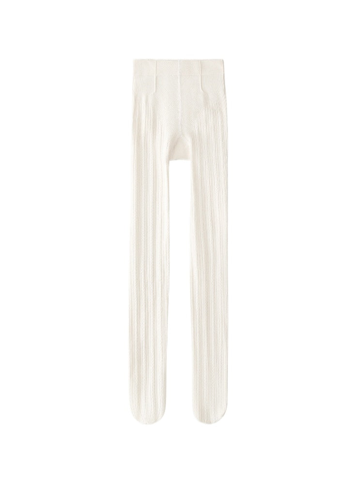 Cable-Texture Cotton Tights