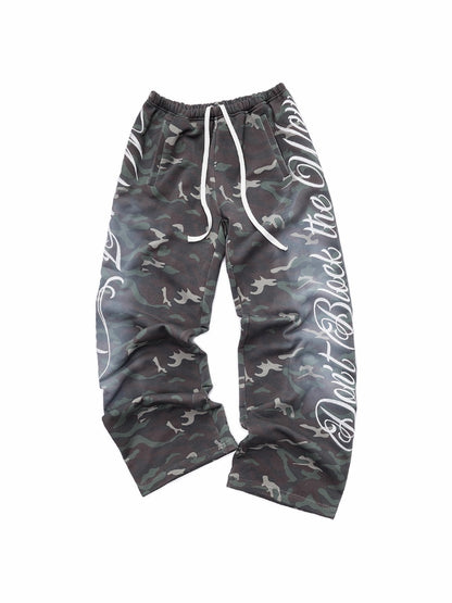 Camo Embroidered Hoodie Sweat Set