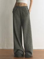 Striped High Waisted Wide Leg Pants